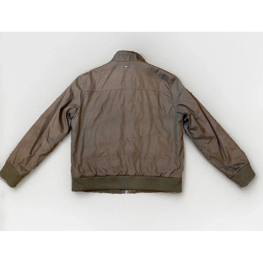 Calvin Klein Mens Ski Bomber Jacket Medium Brown - Picture 2 of 16